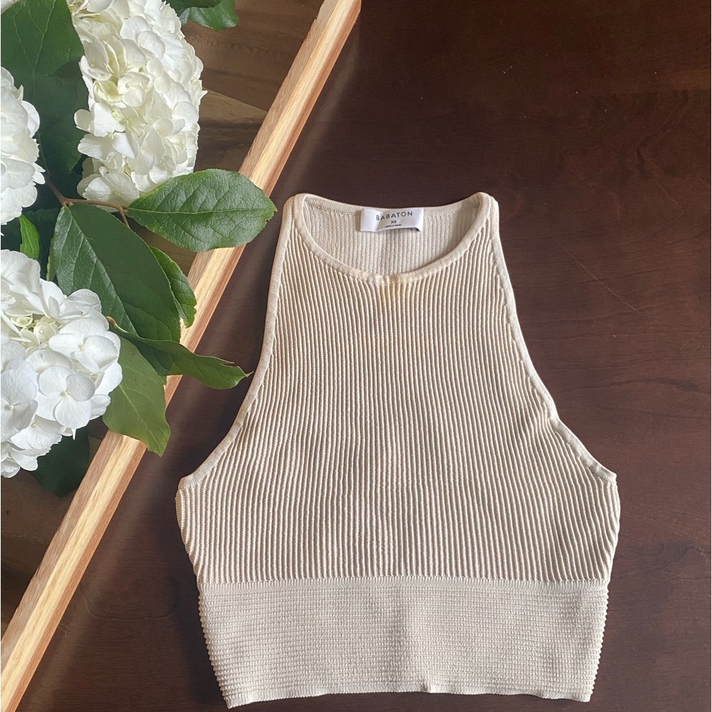 Babaton Sculpt Knit Crop Tank Top